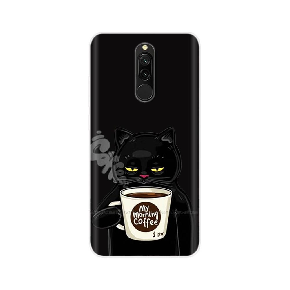 For Redmi 8 8A Pro Case TPU Silicone Shockproof Cat Phone Cover For Redmi 8 8A 7 7A redmi7 Transparent Funda Printing Soft Coque