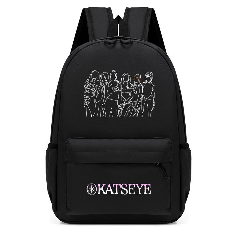60123-13 Mochila Infantil KATSEYE Estampada Estudiante Escolar Impermeable