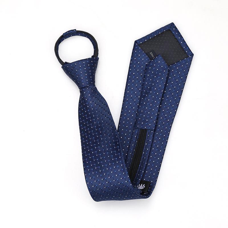 Black Zipper-Free Lazy Blue Men And Women Business Dress Interview To Work Groom Wedding Korean Version Narrow Tie