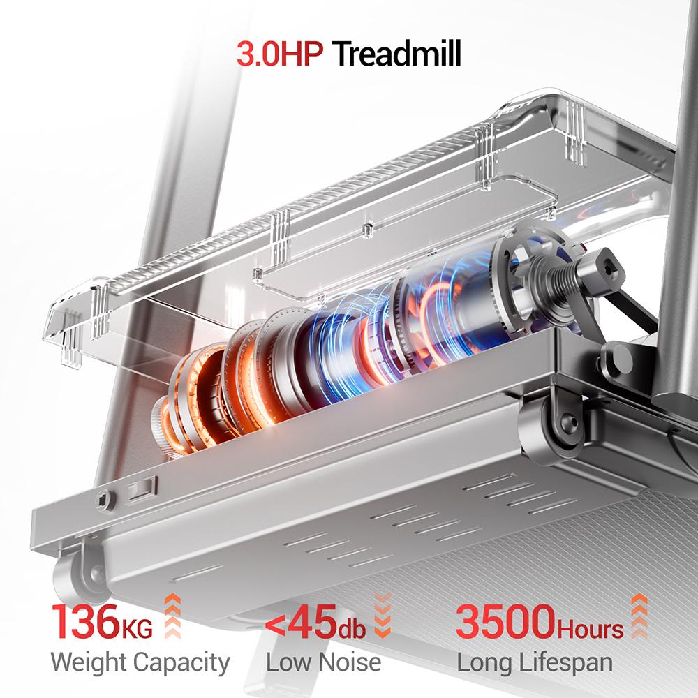 ROBORE SF10 Foldable Quiet Treadmill Black