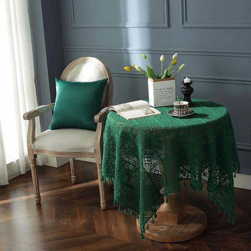 

Вязаное Ажурное Ручное Вязание Декоративная Фоновая Ткань Тумба под Телевизор Прикроватная Тумбочка Кофейный Столик Настольная Подставка Круглый Стол Обеденный Стол Скатерть 60*60(110g)