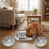 Single/Double Bowl Stainless Steel Cat Bowl Non Slip Pet Drinking Bowl  For Dogs Cats