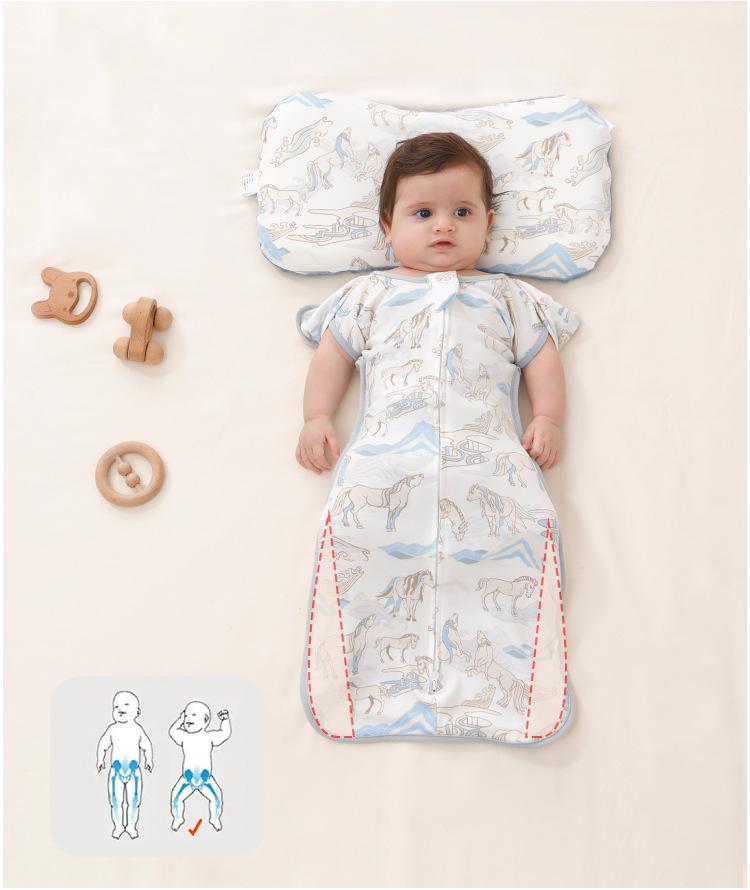 Newborn Anti-Startle Swaddle Sleeping Bag with Stretch Sleeves