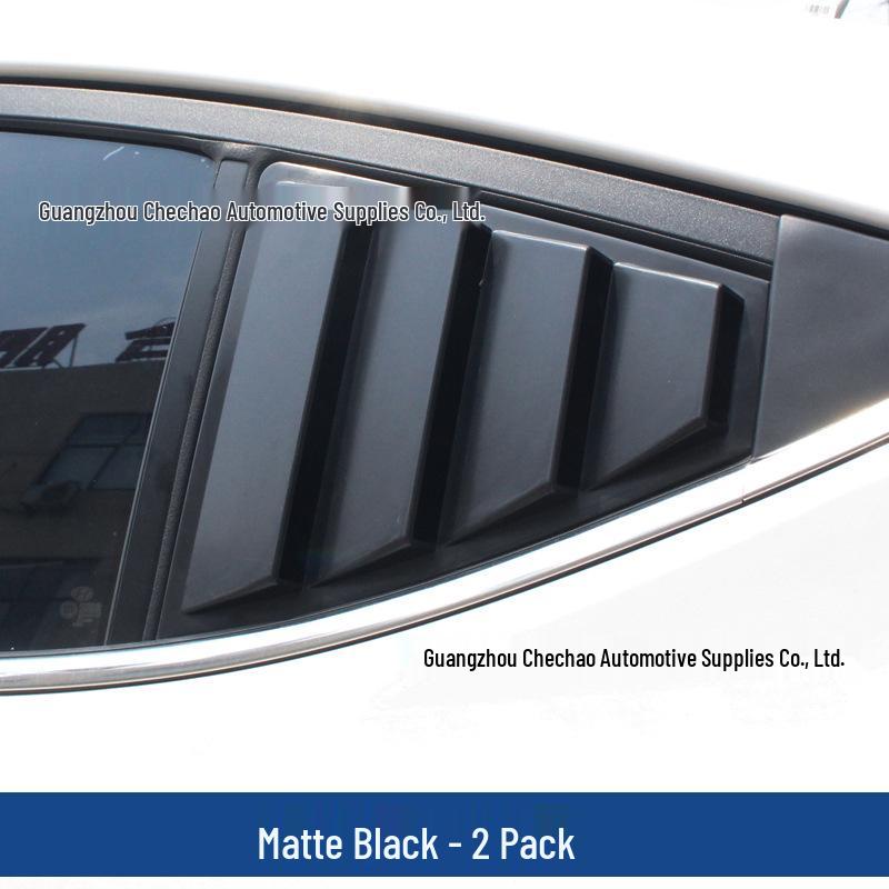 

Carbon Fiber Textured Rear Window Louvers for Modern Elantra - Decorative Triangle Air Outlet Strip