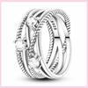 NEW Fashion 925 Silver Simple Infinity Finger Ring For Women Sparkling Twisted Stackable Rings Popular Anillo Engagement Jewelry