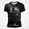 Shooting Game CS GO Pattern 3D Printed T-shirt Men's Summer Short Sleeved Round Neck Top Trendy Harajuku Fashion Streetwear