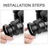 Metal Vented Lens Hood for All Leica Lens with 55mm Filter Thread(Black)
