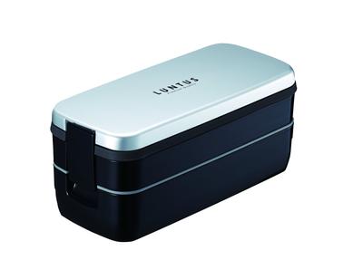 Asbel Lunch Box with 2 Tier Back Silver "Lantas FL" SS-T640