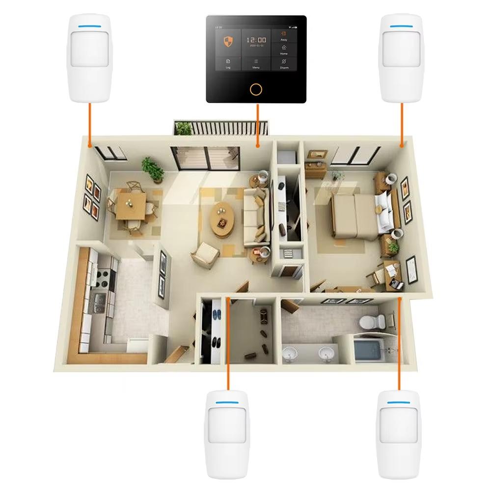 PIR Motion Sensor for Smart Home Human Infrared Detector Compatible with 433MHz Wireless Security Alarm System that Works with