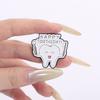 Cartoon Teeth Dental Care Enamel Pin May The Floss Be With You Happy Toothsday Metal Broooches Lapel Badge Jewelry Gifts