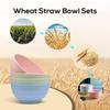 Ramen Salad Bowl Set 15cm Classic Wheat Straw PP Plastic Bowl for Office Workers Students for Dormitory Instant Noodle