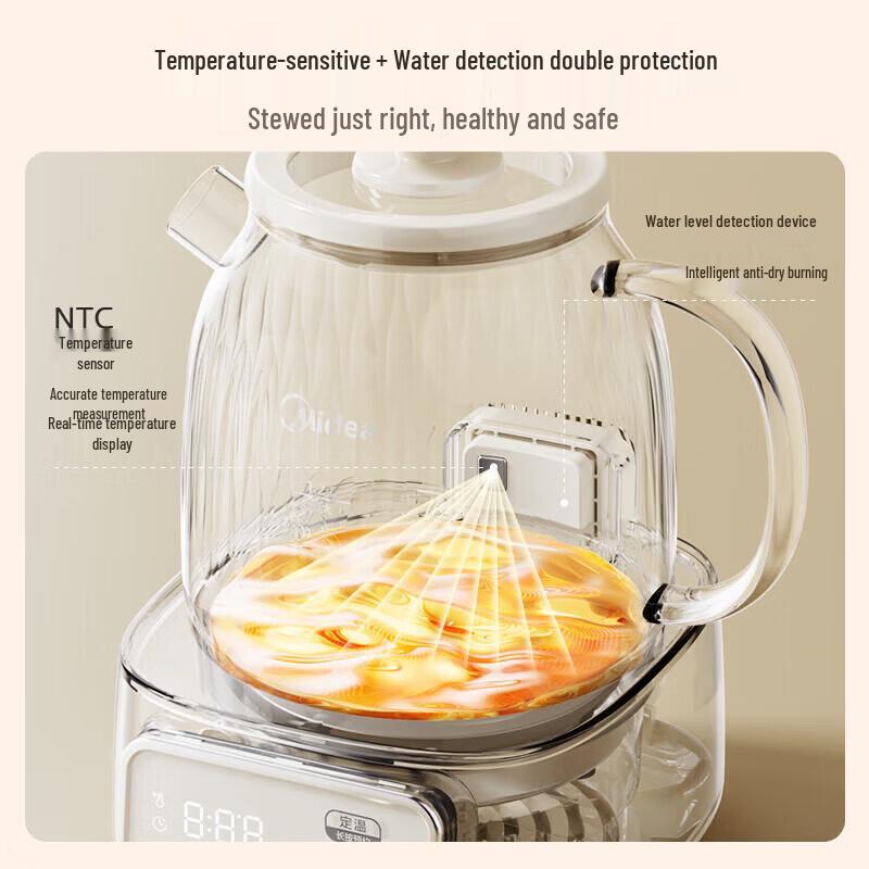 Midea 1.2L Full Glass Electric Wellness Kettle