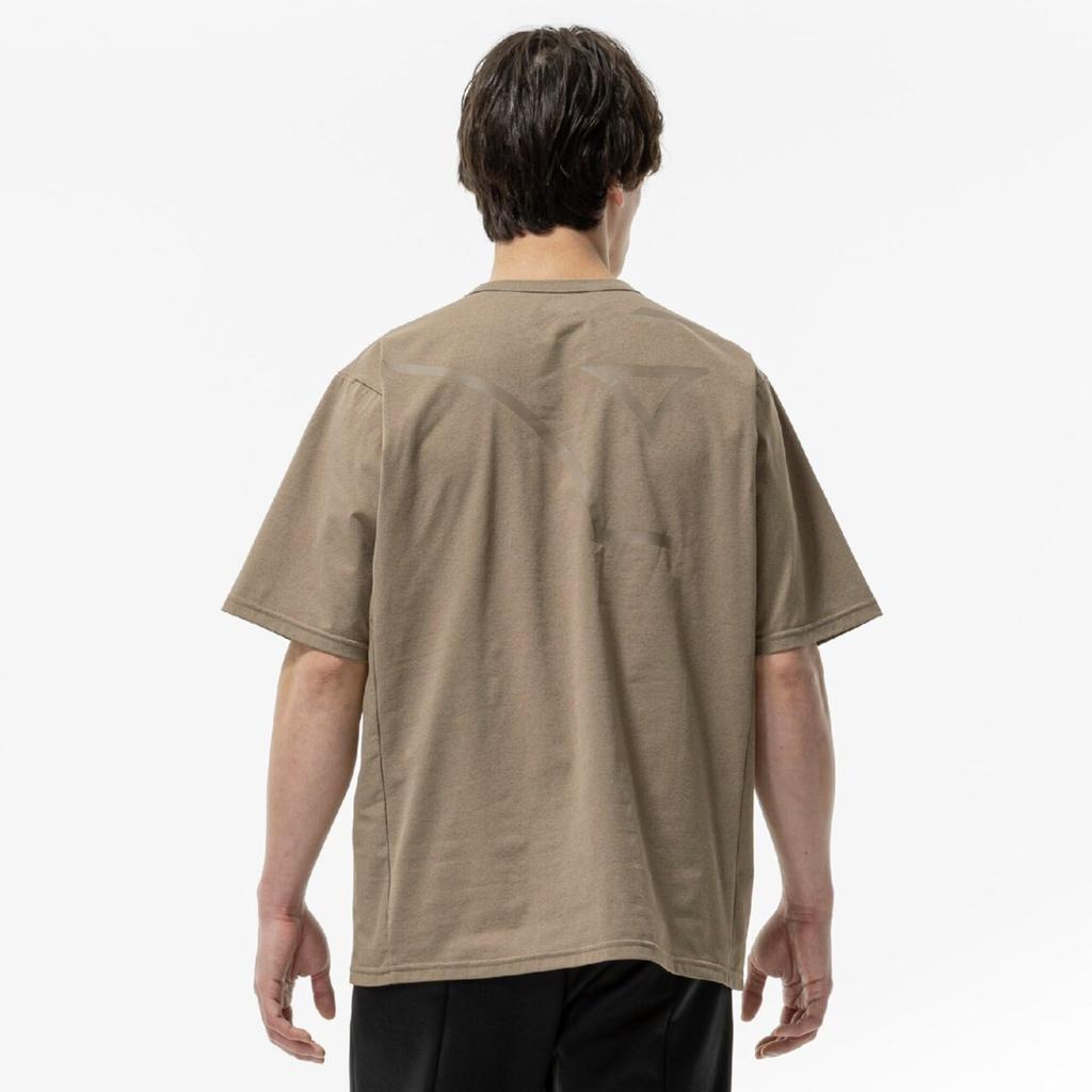 Soft Dry Training Size 32MAC557 Men's T-Shirt (Wide Silhouette), Moisture-Wicking, Quick-Drying, Camel, M,