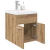 Cabinet Under Sink With Built-in Sink and Faucet Artisan Oak