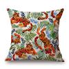 Dschungel Tiger Leopard Tiere Malerei Kissenbezug Heimdeko Kissenbezüge Dekorative Kissen für Sofa Kissenbezug