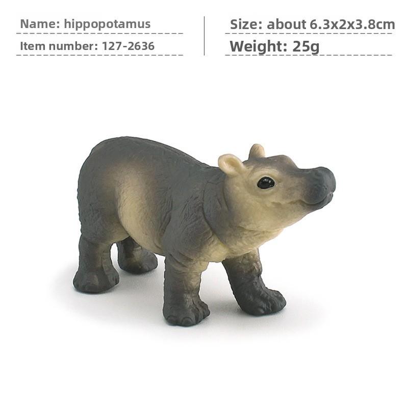 Wild Animal Pvc Hippo Model Set For Kids And Collectors Baby Hippo