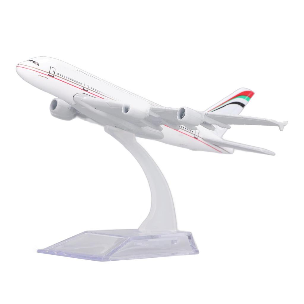 Støpt 380 Passasjerfly Modell Legering Simulert Utsøkt Flymodell Dekorasjon for Hjemmestudie