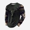 women o neck long sleeve 3d print t shirt