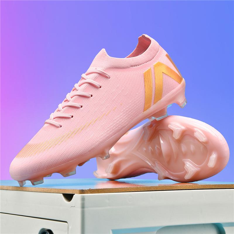 New Men Match Football Boots Cleats Ultralight Training Soccer Shoes Breathable Long Spikes Indoor Sneakers Grass Drop Shipping