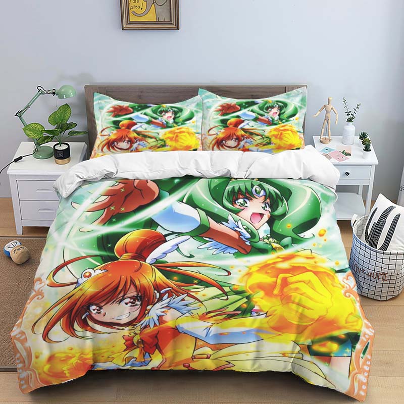 The Three-piece Pretty Cure Bedding Set—which Includes A Duvet Cover and Two Pillowcases—is The Perfect Holiday Choice.