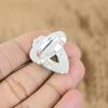 Pear Golden Rutile Stone Promise Birthday Unique Flower Wedding Ring 925 Silver