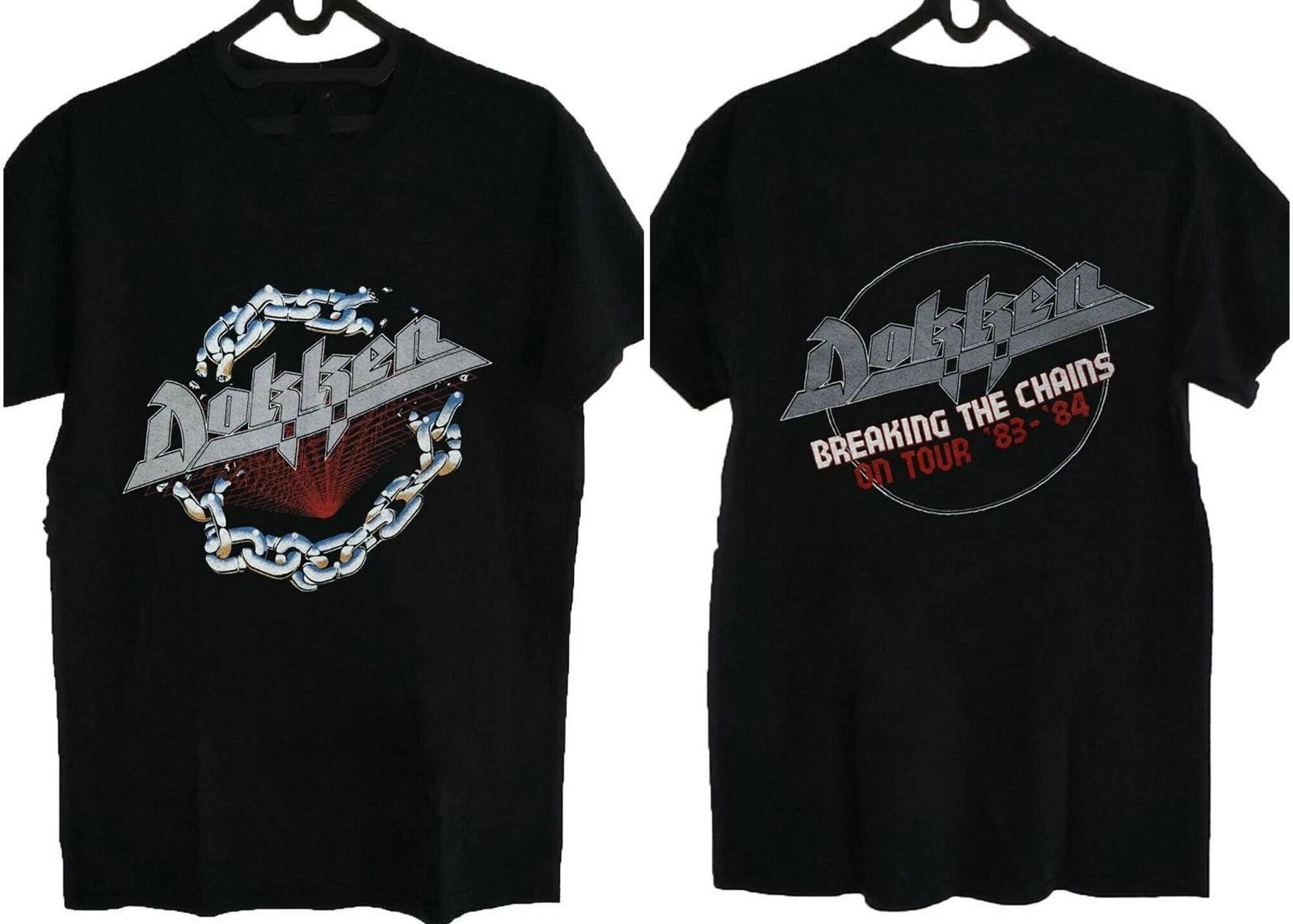 Dokken Breaking the chains on Tour T-shirt Black Unisex S to 5XL XXXXL