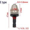Quick-Change 0.3-13mm Self-Centering Three-Jaw Drill Chuck for Die Grinders and Hammer Drills