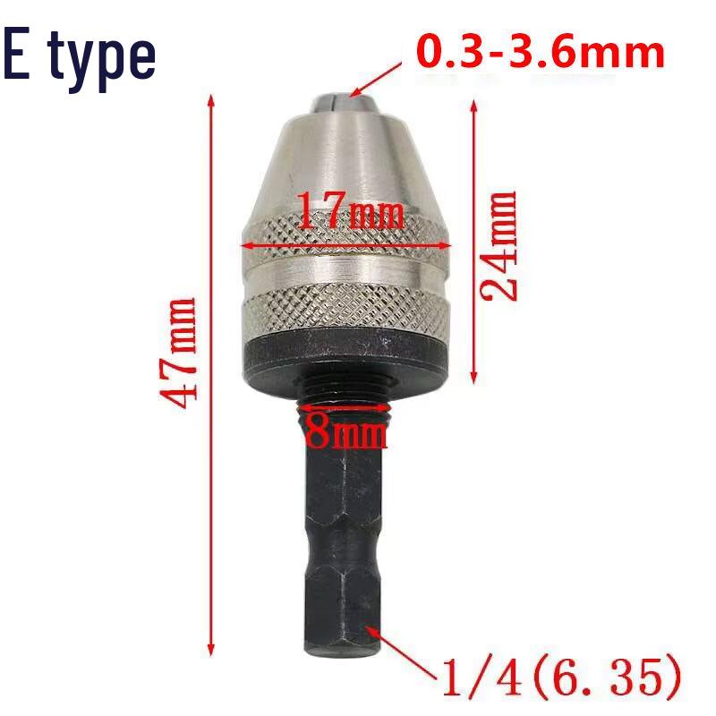 Quick-Change 0.3-13mm Self-Centering Three-Jaw Drill Chuck for Die Grinders and Hammer Drills