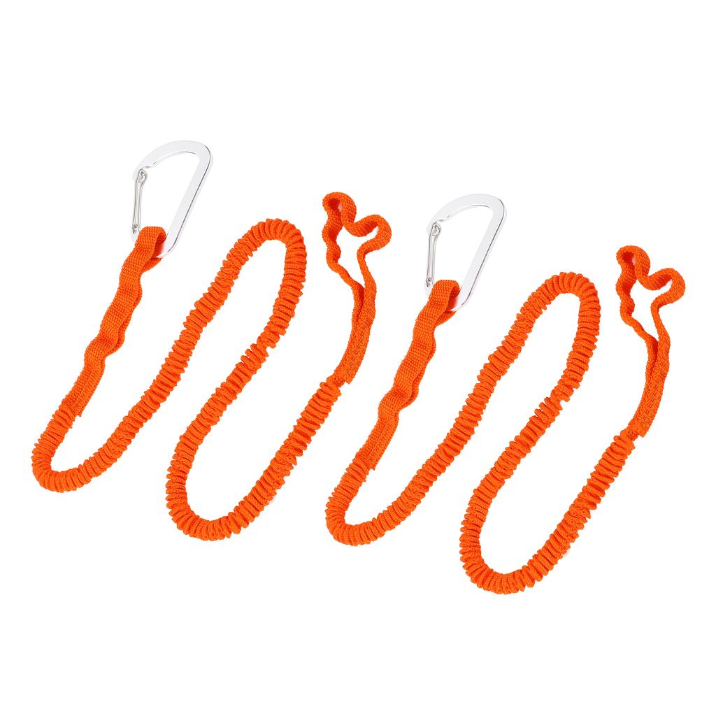 2pcs Kayak Paddle Leash Stretchable Strap Lanyard Rope for Kayaking Boating Canoeing Fishing Pole Rod 3‑6 Feet