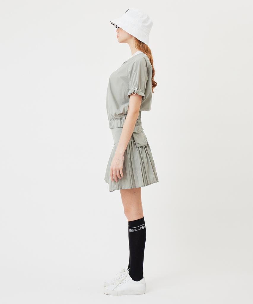 AVEN Shirred Short Sleeve Anorak Mint