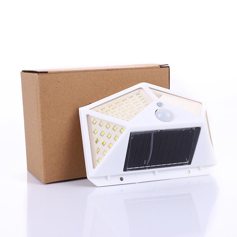 Cross-Border Solar Wall Lamp: Four-Sided Luminous Induction Light for Courtyard and Stairs