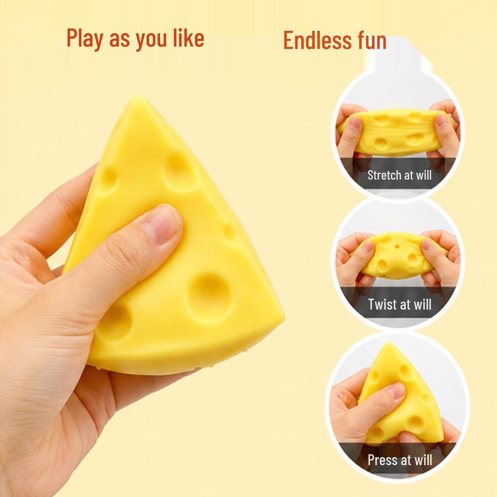 Sound-Activated Butter Stick Building Block Squeeze Toy