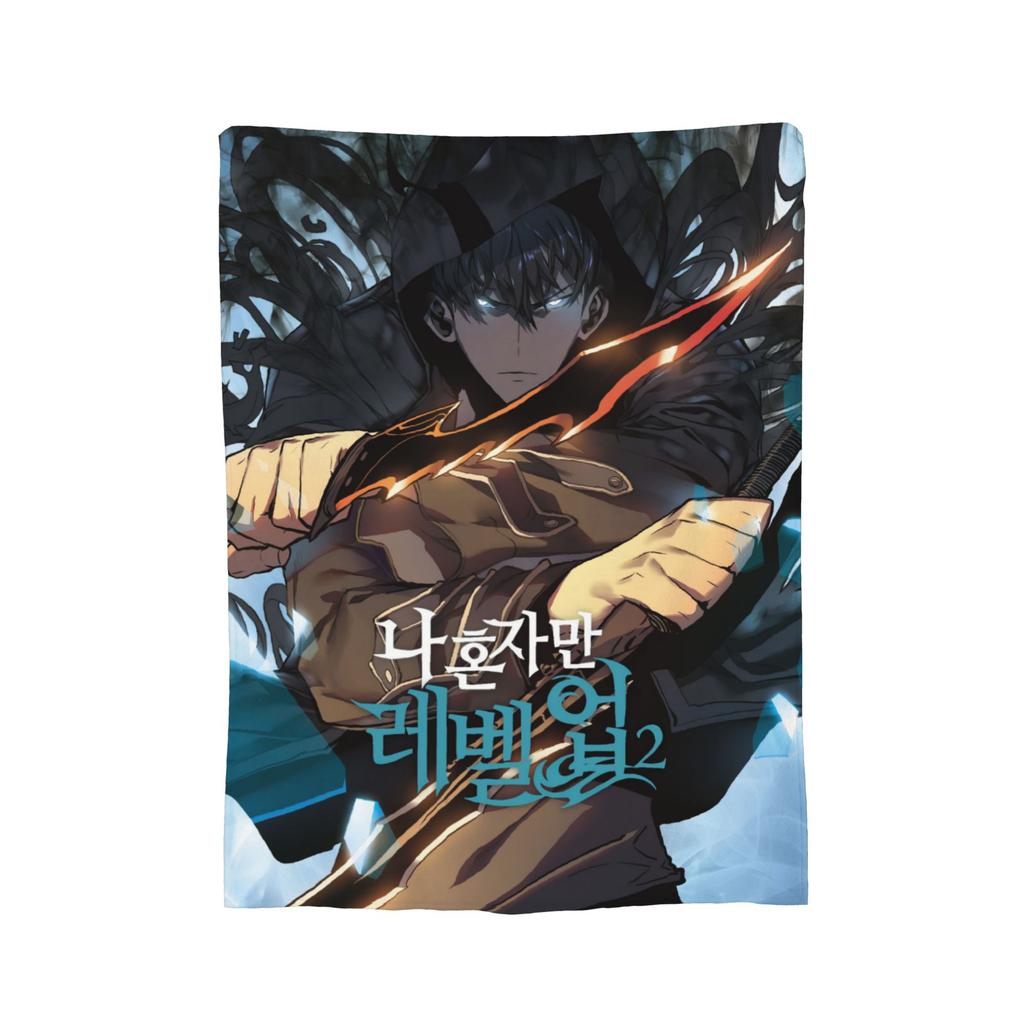 Anime Solo Leveling Blanket Fleece All Season  Multi-function Lightweight Throw Blankets for Bedding Travel Bedspreads