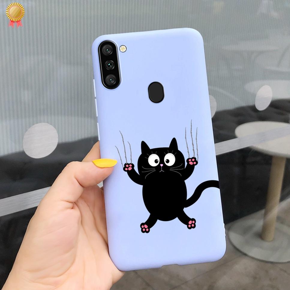 For Samsung Galaxy A11 Case Boy Girl Funny Cartoon Cat Women Silicone Back Case For Samsung Galaxy A 11 SM-A115F 6.4 Funda Cover