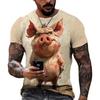 3D Digital Printing T-Shirt Teen Men's Short Sleeve Top Versatile Breathable