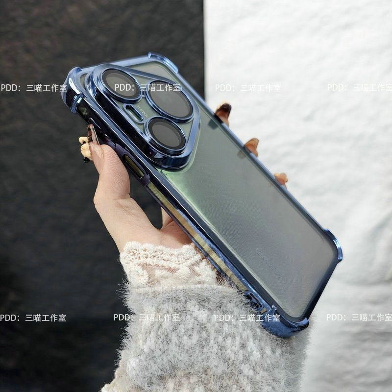 For Huawei Pura 90 Pro/90Pro Max 80 80Pro 80Ultra Case Luxury Electroplated Transparent Frame Anti-yellowing Shockproof Cover