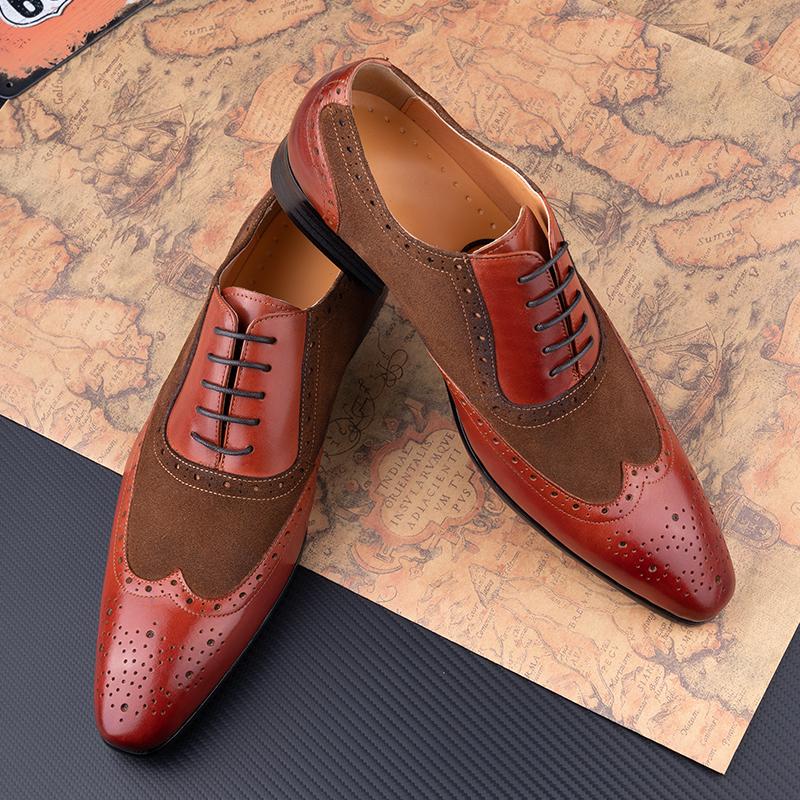 Fashion Dress Men Shoes Fashion Luxury Wedding Party Business Office Leather Shoe Handmade High Quality Dress Man Shoes Rubber Bottom