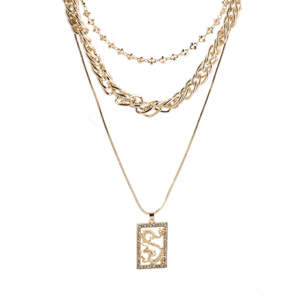 Dragon Rhinestone Dazzling Pendant Necklace In Alloy For Fashion Forward Women
