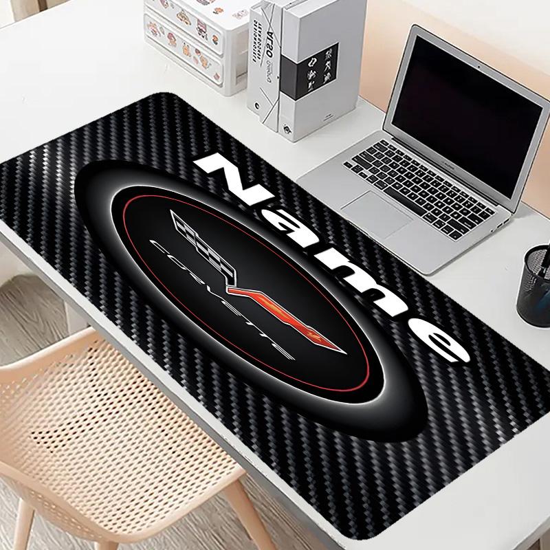 Custom Name Personalized Sports car Pattern Mousepad, Laptop PC Desk Mat, Decorative Desk Mat for Home Keyboard Pad Gift
