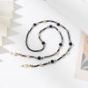 Black Crystal Glasses Chain Long Mobile Phone Lanyard Handmade Pendant Women's Anti-lost Glasses Lanyard Lanyard