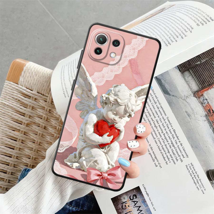 Cute Angel Case for Xiaomi Mi 11 12T Pro 10T 11T 13 Lite 12 14 12X Funda Phone Cover