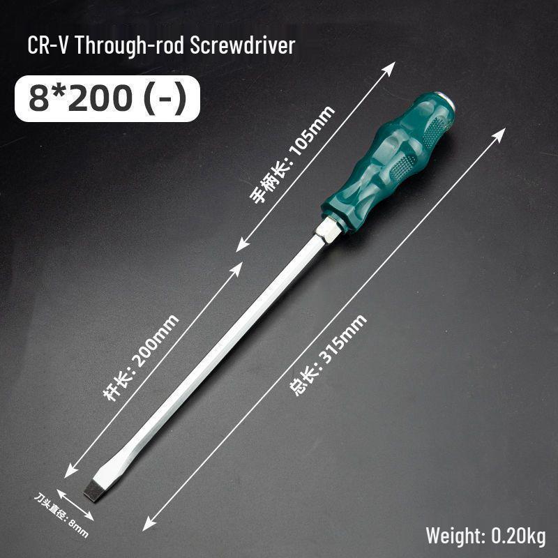 One-Word Industrial Magnetic Phillips & Flathead Screwdriver with Extra-Long Shank & Torx Impact Features