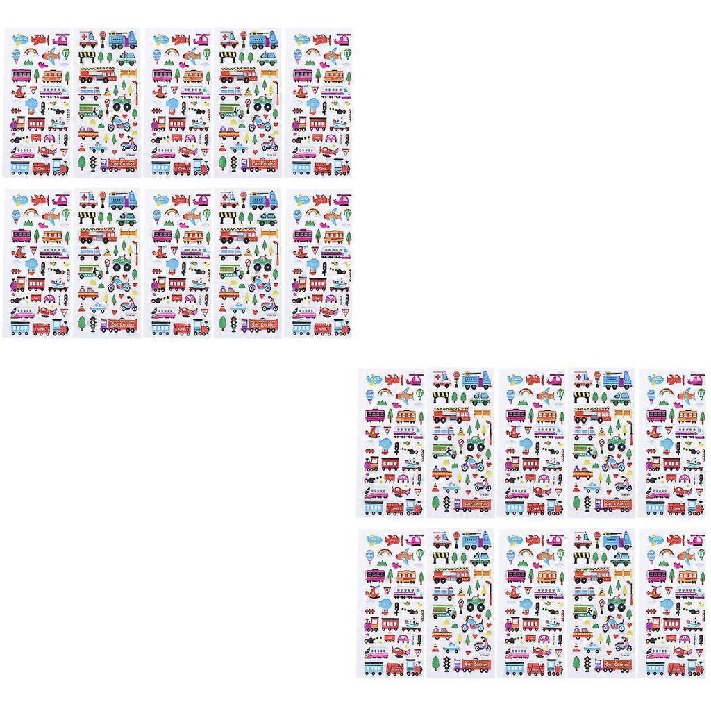 Traffic Bubble Stickers Car Stickers for Kids 20 Sheets Assorted