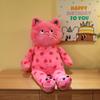 Polka Dot Cat Plush Pillow - Cute Sleep/Hug Cushion & Birthday Gift