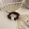 Pearl Large Intestine Elastic Hair Ring 2026 New Back of Head Rope Hair Tie Ball Head Rubber Band Headpiece Hair Tie Rubber Band