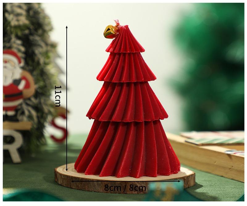 Kerstboom Kaars & Vorm Set DIY Siliconen Mallen voor Kaarsen Zeep Gips Vakantiecadeaus met Afgewerkte Kaarsen