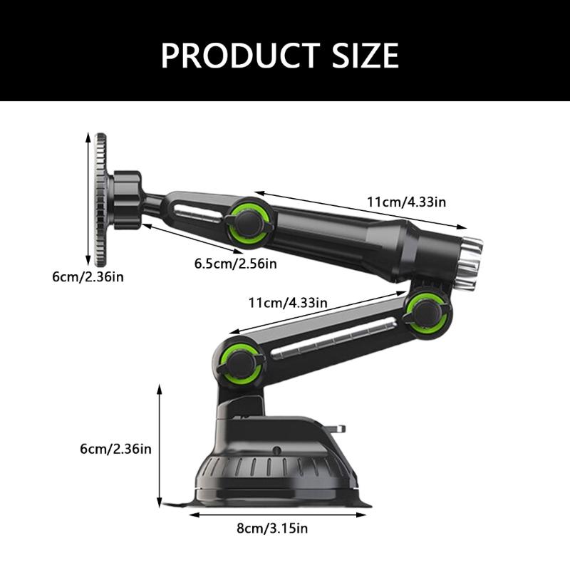 Electric Vacuum Magnetic Suction Phone Bracket with Strong Suction Cup for Navigation Driver Passenger Easy Installation