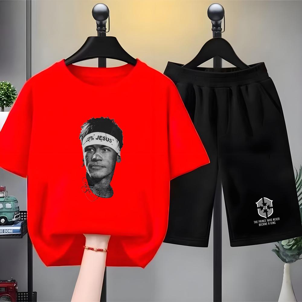 Children Neymar's Avatar T-shirt+Shorts Black Boys Girls Toddler 3-12Yrs Sports Set Summe Cool Short-sleeved White Clothing