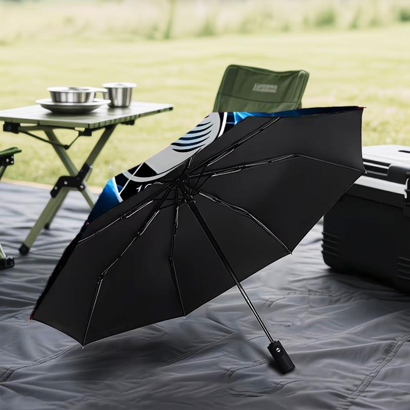Atlanta Fc Emblem Design Automatic Folding Umbrella - 8-Rib Travel Umbrella with Auto Open/Close & Portable Gifts for holidays or birthdays