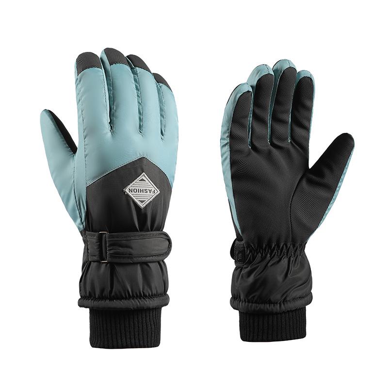 Women's Touchscreen Ski Gloves with Anti-Lost Buckle, Cold-Proof, Fleece-Lined, and Warm for Winter Sports and Cycling